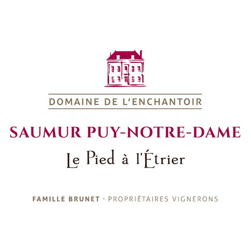 Label/Bottle Shot for the Domaine de l'Enchantoir Saumur Puy-Notre-Dame Le Pied a l'Etrier 2020 750ml