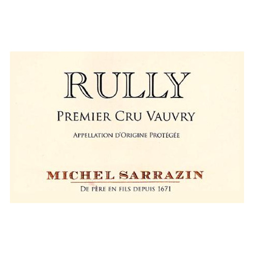 Label/Bottle Shot for the Michel Sarrazin Rully 1er Cru Vauvry 2022 750ml