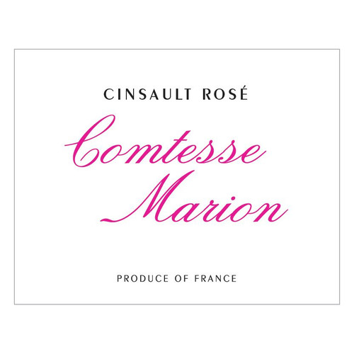 Label/Bottle Shot for the Comtesse Marion Cinsault Rose 2023 750ml