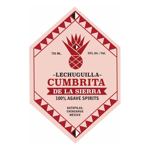 Label/Bottle Shot for the Cumbrita De La Sierra Lechuguilla 100% Agave Spirits NV 750ml