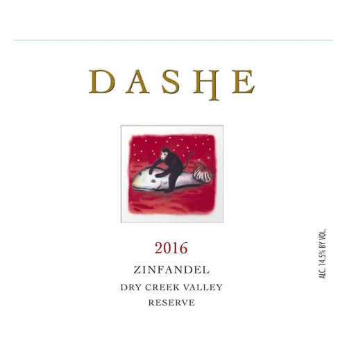 Label/Bottle Shot for the Dashe Cellars Zinfandel Reserve Dry Creek Valley 2022 750ml