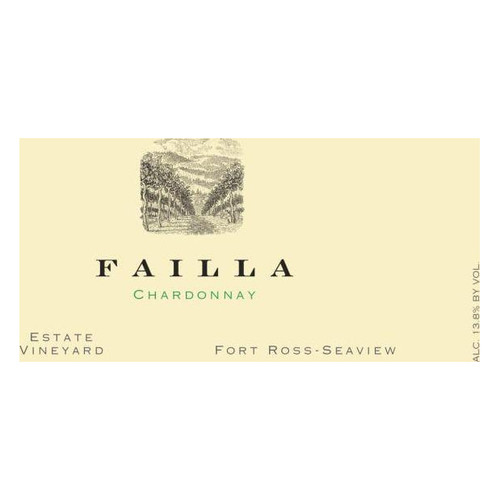 Label/Bottle Shot for the Failla Chardonnay Estate Vineyard Fort Ross-Seaview 2022 750ml