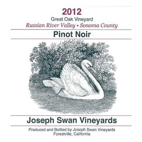 Label/Bottle Shot for the Joseph Swan Vineyards Russian River Valley Pinot Noir Great Oak Vineyard 2015 750ml