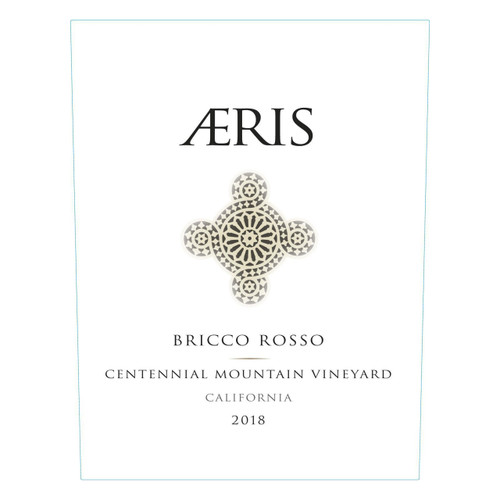 Label/Bottle Shot for the Aeris Wines Centennial Mountain Vineyard Bricco Rosso California 2019 750ml