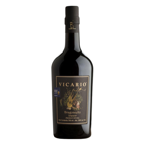 Label/Bottle Shot for the Vicario Dragoncello Liqueur NV 750ml