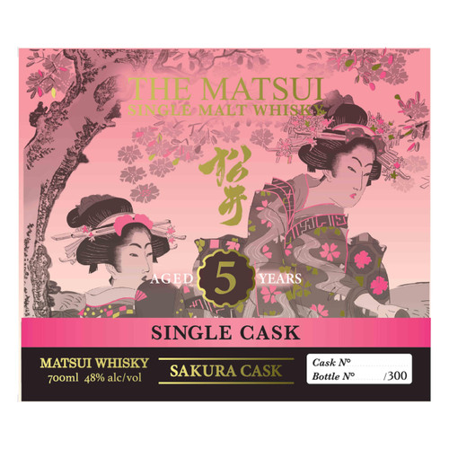 Matsui Whisky 5 Years Old Single Cask Sakura Cask Single Malt Whiskey NV 700ml