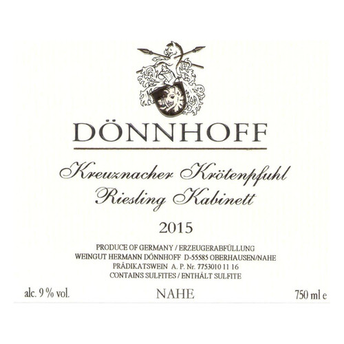 Weingut Donnhoff Kreuznacher Krotenpfuhl Riesling Kabinett 2021 1.5L