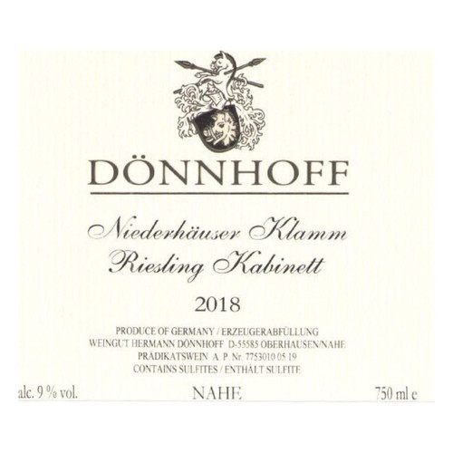 Donnhoff Riesling Niederhauser Klamm Kabinett 2023 750ml