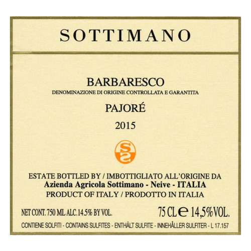 Sottimano Barbaresco Pajore 2021 750ml