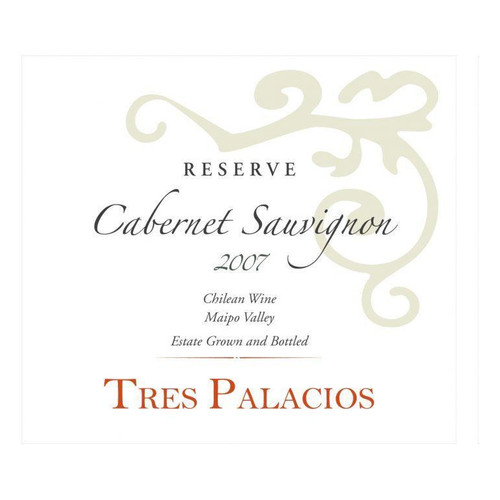 Tres Palacios Reserva' Cabernet Sauvignon 2019 750ml