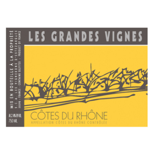 Label/Bottle shot for Cave des Vignerons d'Estezargues Cotes Du Rhone Les Grandes Vignes Blanc 2023 750ml