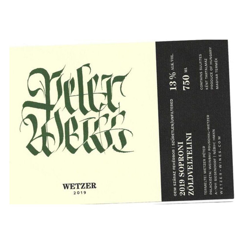 Label/Bottle shot for Peter Wetzer Weiss 2022 750ml