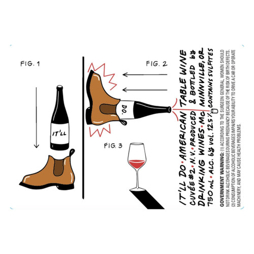Label/Bottle shot for Drinking Wines It'll Do American Table Wine Cuvee #2 NV 750ml