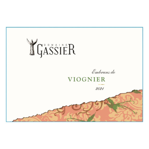 Label/Bottle shot for Domaine Gassier Embruns de Viognier 2022 750ml