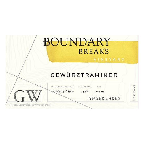 Label/Bottle shot for Boundary Breaks Gewurztraminer 2021 750ml