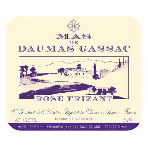 Label/Bottle shot for Mas de Daumas Gassac Frizant Rose Mousseux 2023 750ml