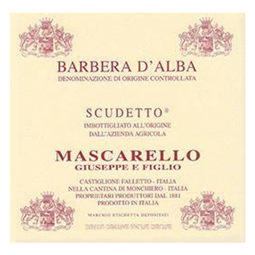 Label/Bottle shot for Giuseppe Mascarello Barbera d'Alba Scudetto 2020 750ml