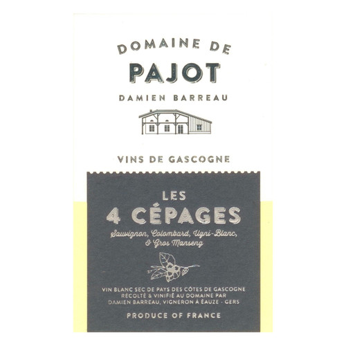 Label/Bottle shot for Domaine de Pajot Les Quatre Cepages 2023 750ml