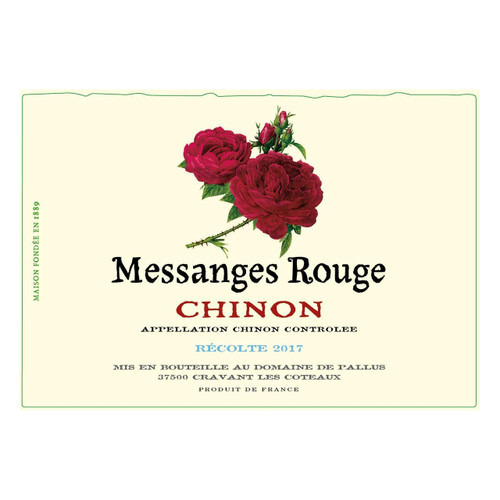 Label/Bottle shot for Domaine de Pallus Chinon Messanges Rouge 2021 750ml