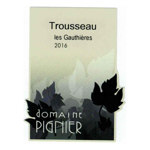 Label/Bottle shot for Domaine Pignier Cotes du Jura Trousseau Les Gauthieres 2022 750ml