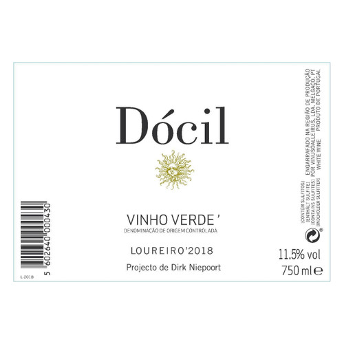 Label/Bottle shot for Niepoort Docil Loureiro 2023 750ml