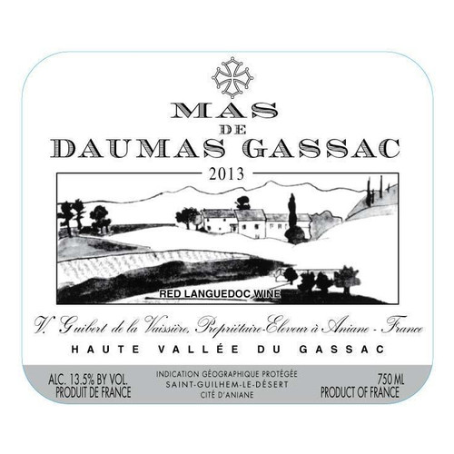 Label/Bottle shot for Mas de Daumas Gassac 2014 750ml