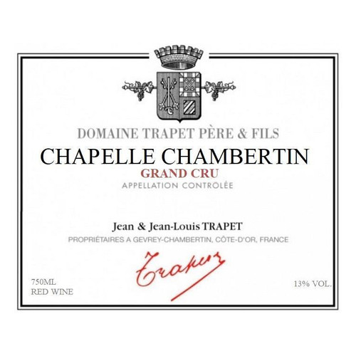 Label/Bottle shot for Domaine Trapet Chapelle-Chambertin Grand Cru 2021 750ml