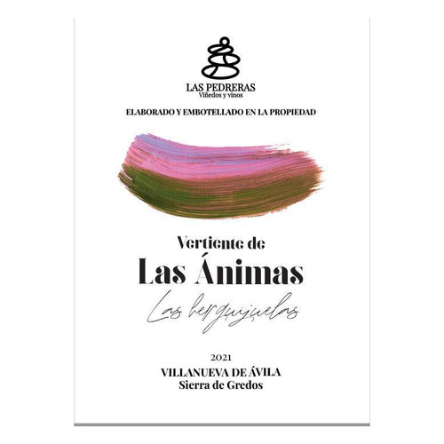Label/Bottle shot for Las Pedreras Cebreros Vertiente De Las Animas 2022 750ml