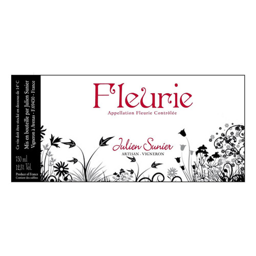 Label/Bottle shot for Julien Sunier Fleurie 2022 750ml