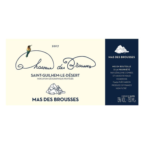 Label/Bottle shot for Mas des Brousses Saint-Guilhem-le-Desert Chasseur des Brousses 2023 750ml