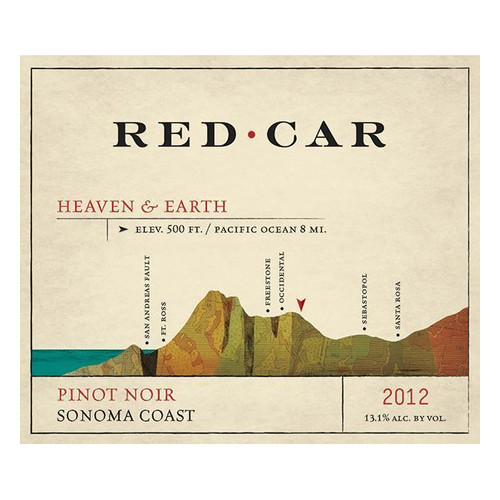 Label/Bottle shot for Red Car Heaven & Earth Bohemian Station Pinot Noir 2021 750ml