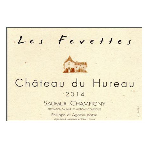 Label/Bottle shot for Chateau du Hureau Saumur-Champigny Les Fevettes 2019 750ml