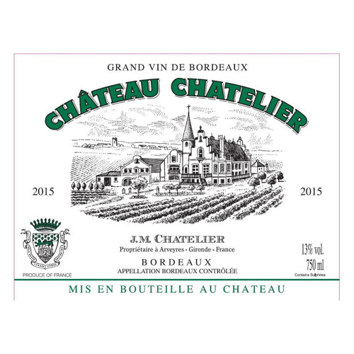 Label/Bottle shot for Chateau Chatelier Bordeaux Blanc 2023 750ml