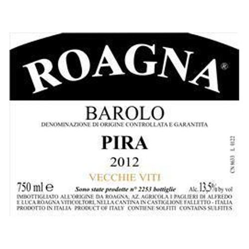 Label/Bottle shot for Roagna Barolo Pira Vecchie Viti 2018 3L