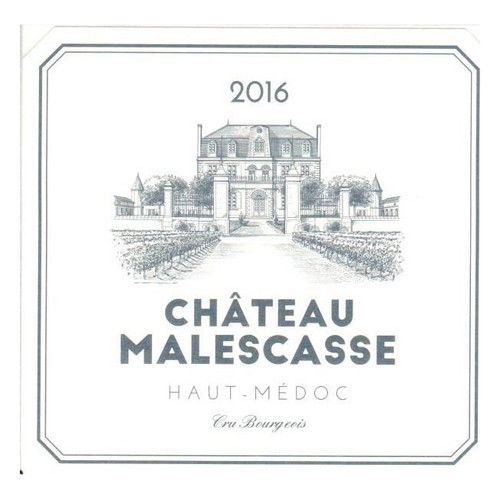 Label/Bottle shot for Chateau Malescasse 2020 750ml
