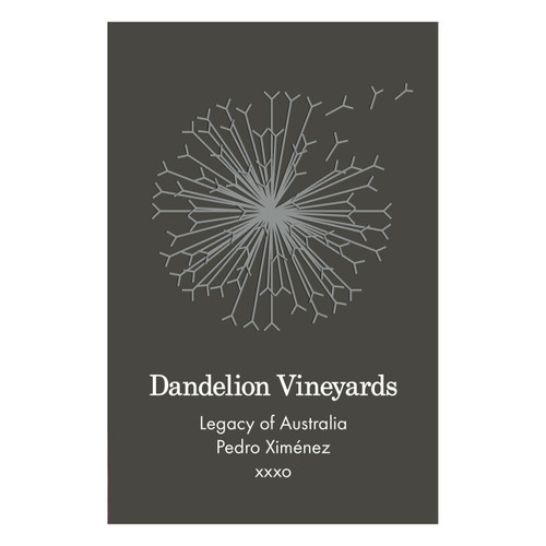 Label/Bottle shot for Dandelion Pedro Ximenez Legacy of Australia XXXO NV 375ml