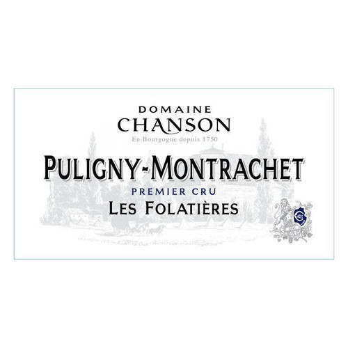 Label/Bottle shot for Domaine Chanson Puligny-Montrachet 1er Cru Les Folatieres 2021 750ml