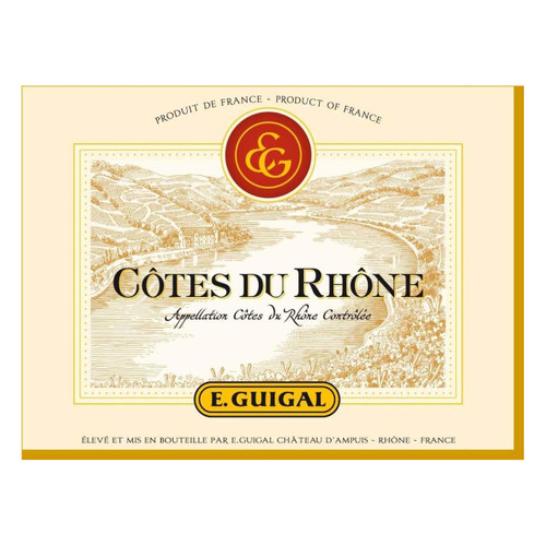 Label/Bottle shot for E. Guigal Cotes du Rhone Rouge 2018 375ml