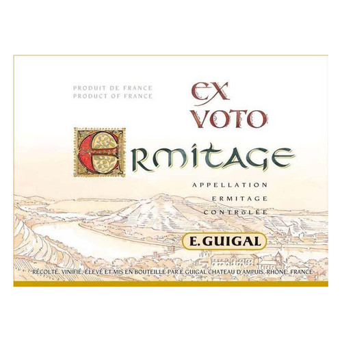 Label/Bottle shot for E. Guigal Ermitage Ex-Voto Blanc 2012 750ml