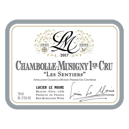 Label/Bottle shot for Lucien Le Moine Chambolle-Musigny 1er Cru Les Sentiers 2021 750ml