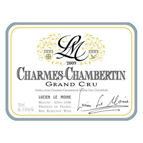 Label/Bottle shot for Lucien Le Moine Charmes-Chambertin Grand Cru 2021 750ml