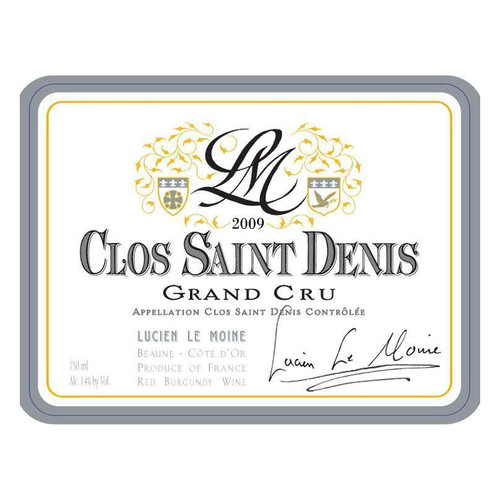 Label/Bottle shot for Lucien Le Moine Clos Saint-Denis Grand Cru 2021 750ml