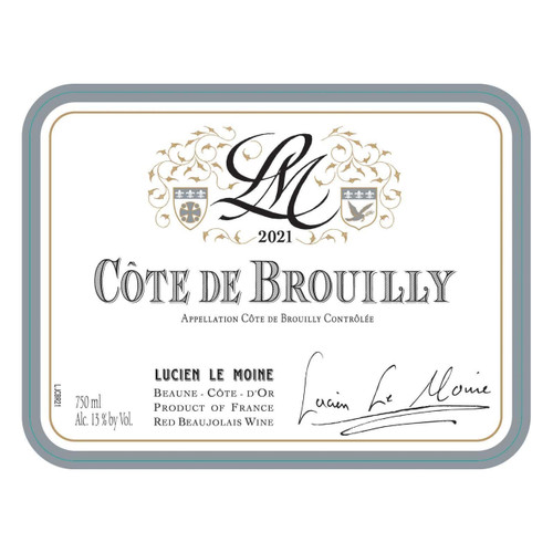 Label/Bottle shot for Lucien Le Moine Cote de Brouilly 2021 750ml