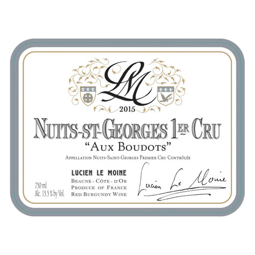 Label/Bottle shot for Lucien Le Moine Aux Boudots 2021 750ml