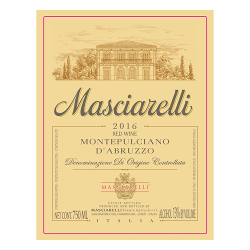 Label/Bottle shot for Masciarelli Montepulciano d'Abruzzo 2021 1.5L