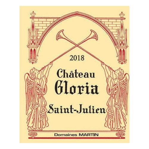 Label/Bottle shot for Chateau Gloria 2018 750ml