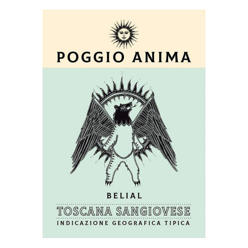 Label/Bottle shot for Poggio Anima Toscana Sangiovese Belial 2021 750ml