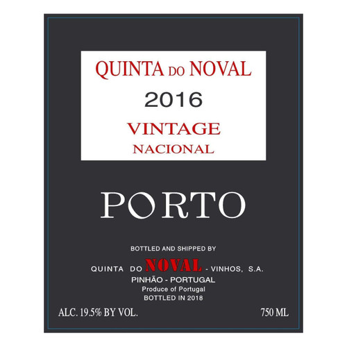 Label/Bottle shot for Quinta do Noval Nacional Vintage Port 2020 750ml