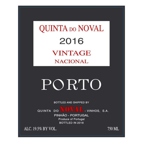 Label/Bottle shot for Quinta do Noval Nacional Vintage Port 2021 750ml