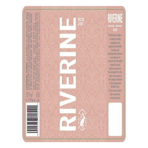 Label/Bottle shot for Riverine Rose Swartland 2022 250ml